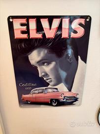 Targhetta di Elvis con Cadillac 1955