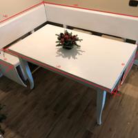 Tavolo allungabile Chabby Chic e giropanca