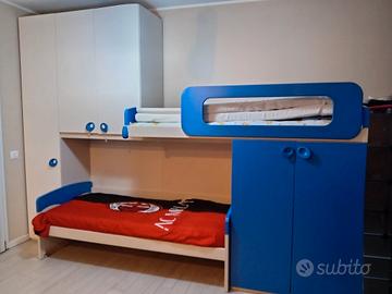 Cameretta mondo convenienza azzurra e bianca 