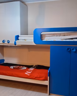 Cameretta mondo convenienza azzurra e bianca 