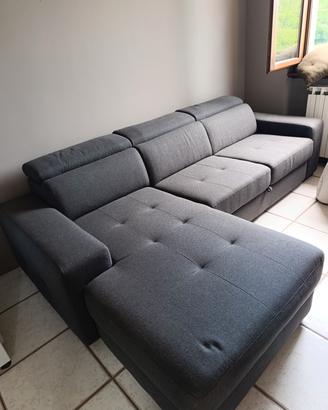 Divano letto penisola contenitore