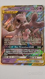 carta Pokemon MEWTWO E MEW alleati GX