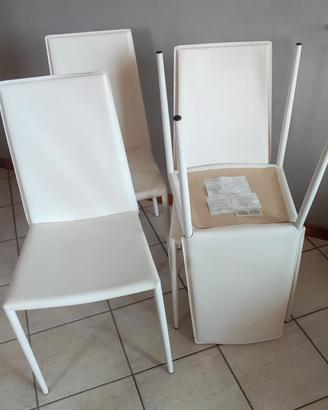 4 Sedie bianche Aida Calligaris