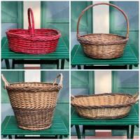 Cesti in Vimini Vintage – Lotto 4 Pezzi