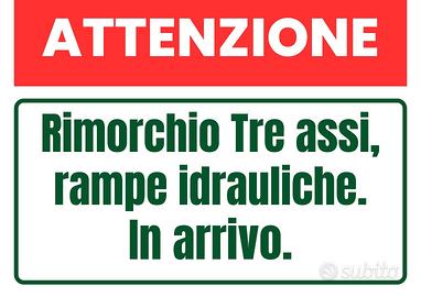 Rimorchio bertoja mezzo dopera / stradale nuovo