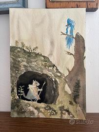 Disegno dipinto ad Acquarello 18x26