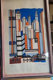 Alfredo Fabbri serigrafia a colori.