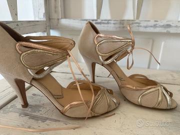 Rachel Simpson “Ophelia” sandali eleganti nude/oro