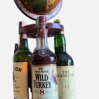 Mappamondo portabottiglie in legno