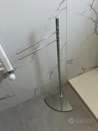 Piantana portasciugamani bagno cromata