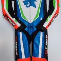 Tuta da moto in pelle xrace Prof. SONIC - S 48
