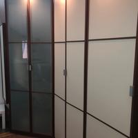 Armadio angolare con modulo cabina  specchio e luc