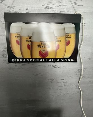 Insegna luminosa pubblicitaria birra von Wunster