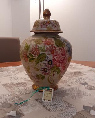 Vaso Bassano in terracotta, fatto e dipinto a mano