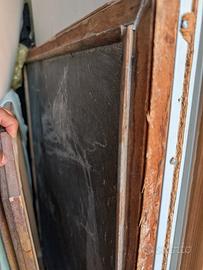 Lavagna ardesia Vintage con cornice legno 