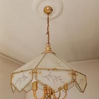 Lampadario Vintage in Vetro e 9ttome