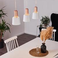 Lampada a Sospensione Ramato, Bianco, 3 Luci