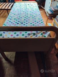 letto singolo in legno frassino 