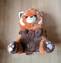 Peluche panda rosso gigante Nuovo (altezza 60cm)