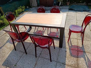 tavolo moderno e sedie Calligaris 