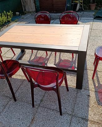 tavolo moderno e sedie Calligaris 