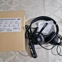Cuffie Wired Computer Headset WHS614