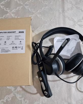 Cuffie Wired Computer Headset WHS614