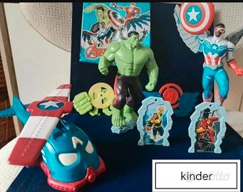 Personaggi Marvel Avengers con elicottero