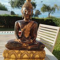 statua legno originale oriente 