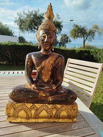 statua legno originale oriente 