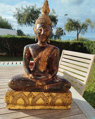 statua legno originale oriente 