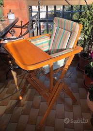 SEGGIOLONE IN LEGNO FOPPAPEDRETTI (PIEGHEVOLE)