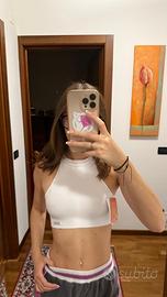 Top Olimpia Bianco FGM04 - NUOVO, Modello Donna