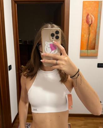 Top Olimpia Bianco FGM04 - NUOVO, Modello Donna