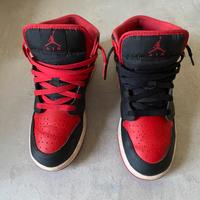 jordan 1 rosse e nere 38