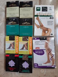 34 confezioni di collant e gambaletti nuovi