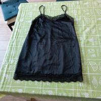 vestaglia di raso nero Tezenis 