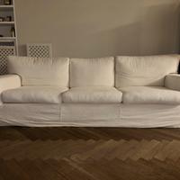 Divano bianco in lino 4 posti