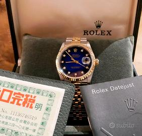 Rolex Date Just Acc/oro ref. 16233 Blue Degrade