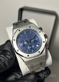 Seiko Mod Royal Oak Chronograph Blue Dial