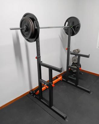 RACK  + bilanciere + dischi palestra