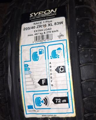 Syron Race 1 Plus 205/40 R16