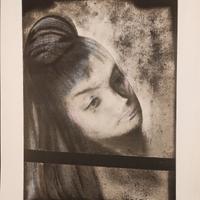 Serigrafia numerata volto femminile - Pino Ponti 