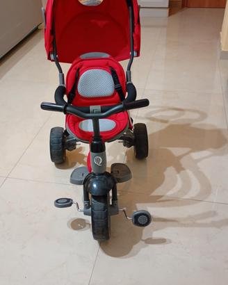 Triciclo,passeggino Evolutivo Rosso e Grigio 
