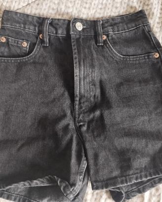 short donna zara denim nero XS (IT 38)