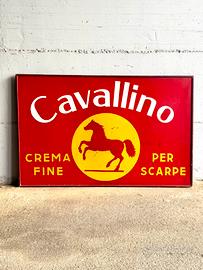 Insegna pubblicitaria vintage Cavallino – masonite