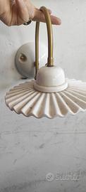 Applique lampada ottone ceramica
