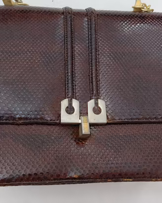 Borsa  pitone marrone