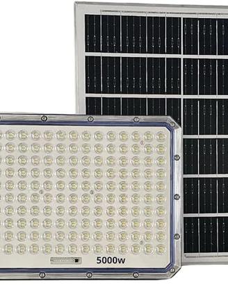 FARO LED DA ESTERNO DA 5000W CON PANNELLO SOLARE