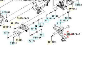 Supporto pedana post Sx nero Kawasaki Z750 3506303